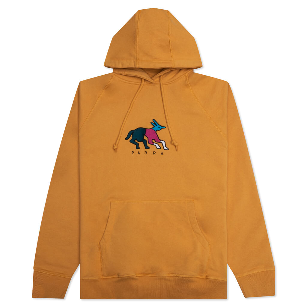Anxious Dog Hooded Sweatshirt Gold Yellow Feature