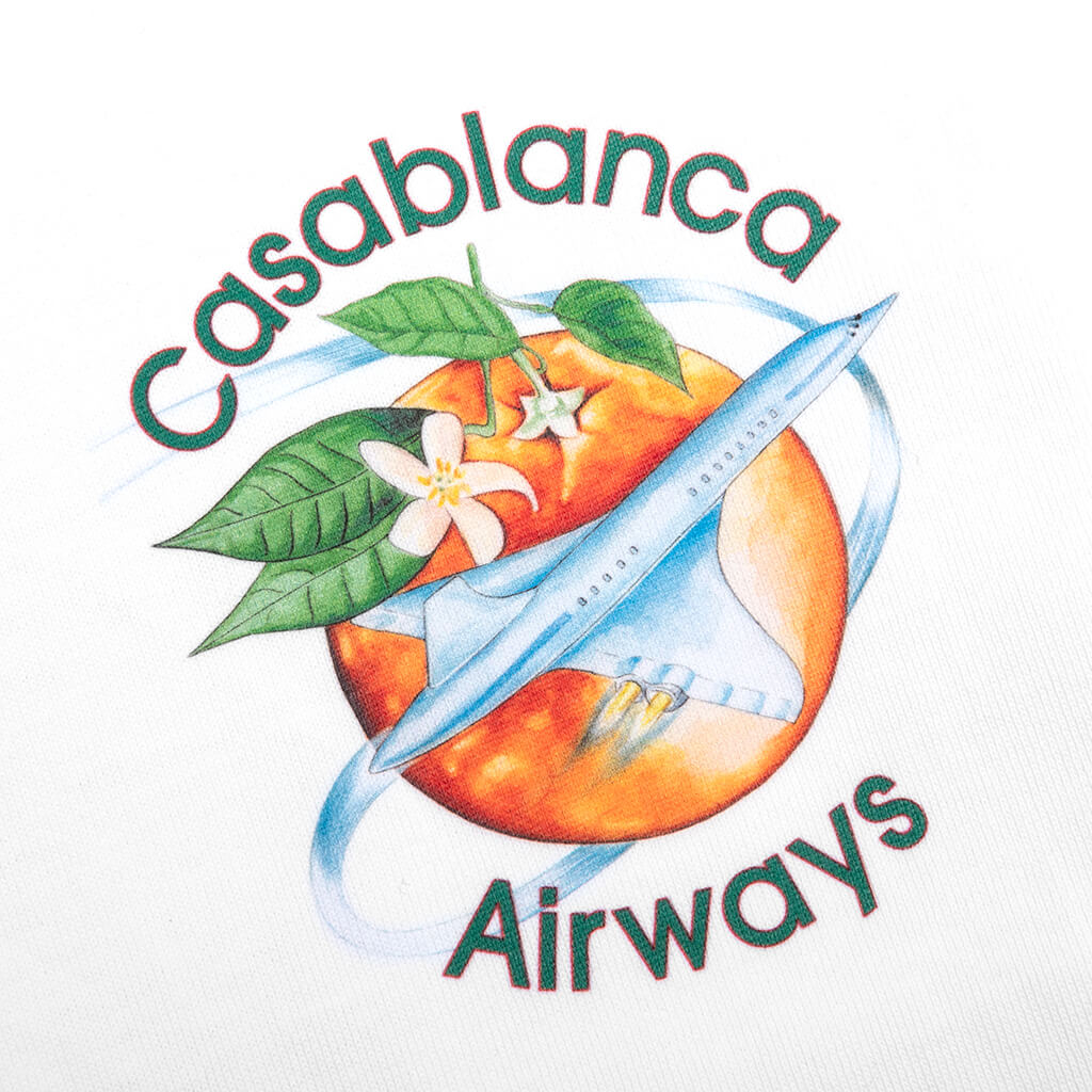 Casablanca Orange Airways Print T-Shirt