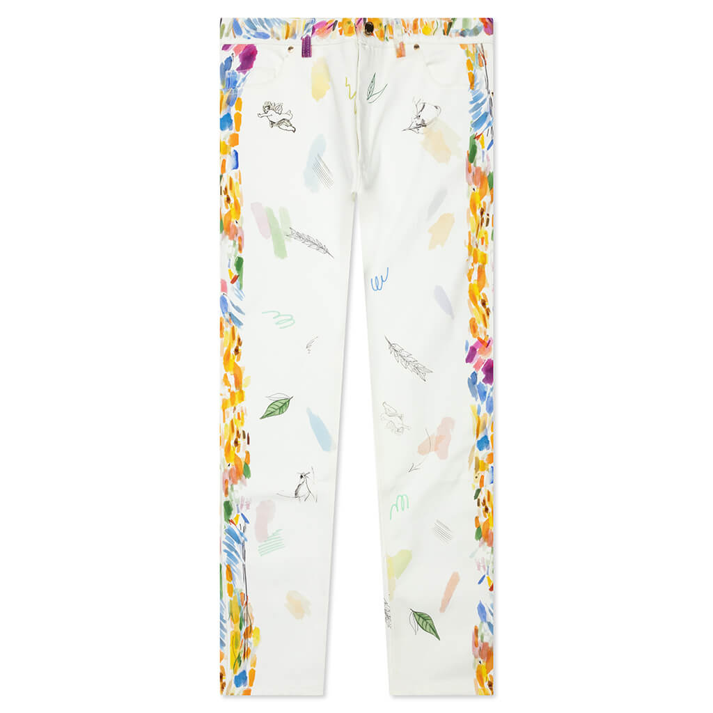 Printed Straight Leg Jeans - Work In Progress – Feature