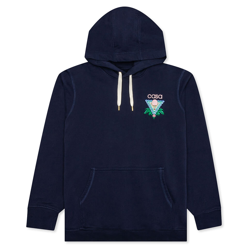 Memphis Icon Embroidered - – Blue Hooded Dark Sweatshirt Feature