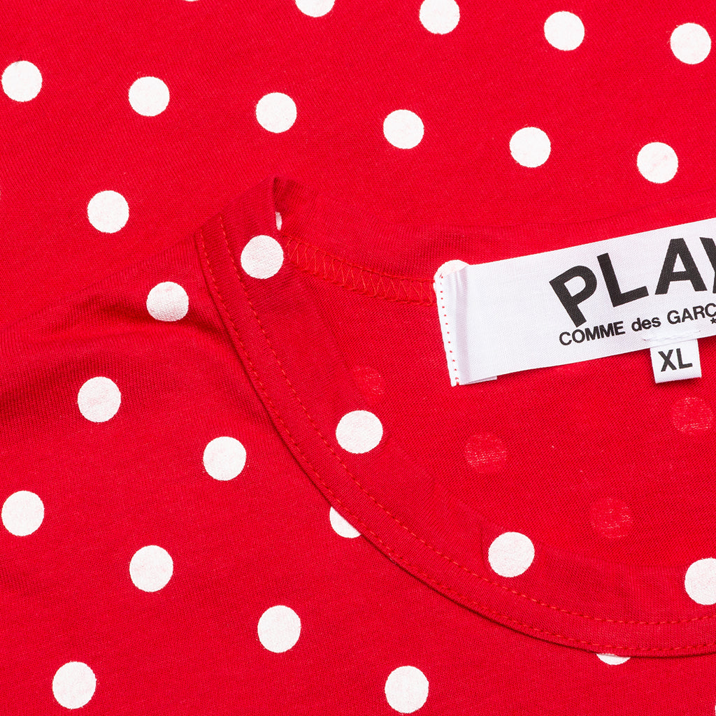 Polka Dot L/S T-Shirt - Red