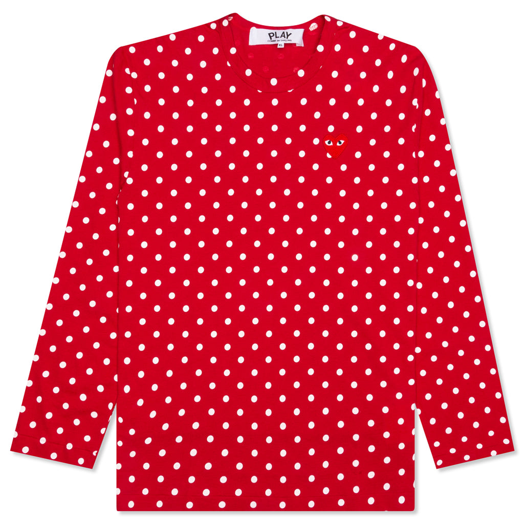 Polka Dot Long Sleeve T-Shirt - Red – Feature