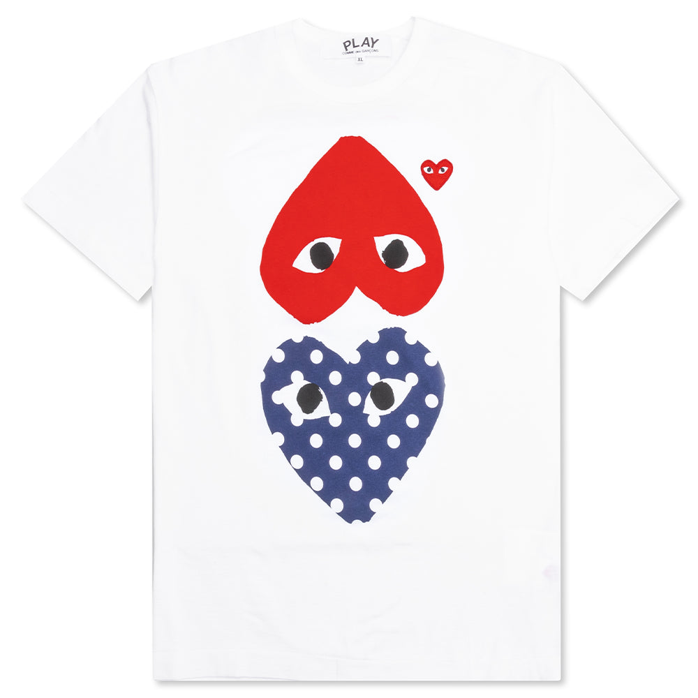 Unspoken  Comme Des Garçons PLAY Bottom Heart Eye Polka Dot T