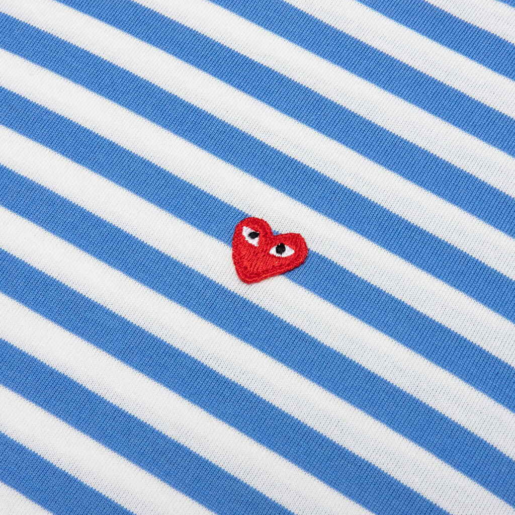 Stripe White T-Shirt Blue – Feature