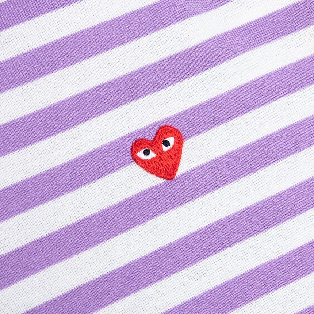 Small Red Heart Bi-Color Stripe Tee main image 1