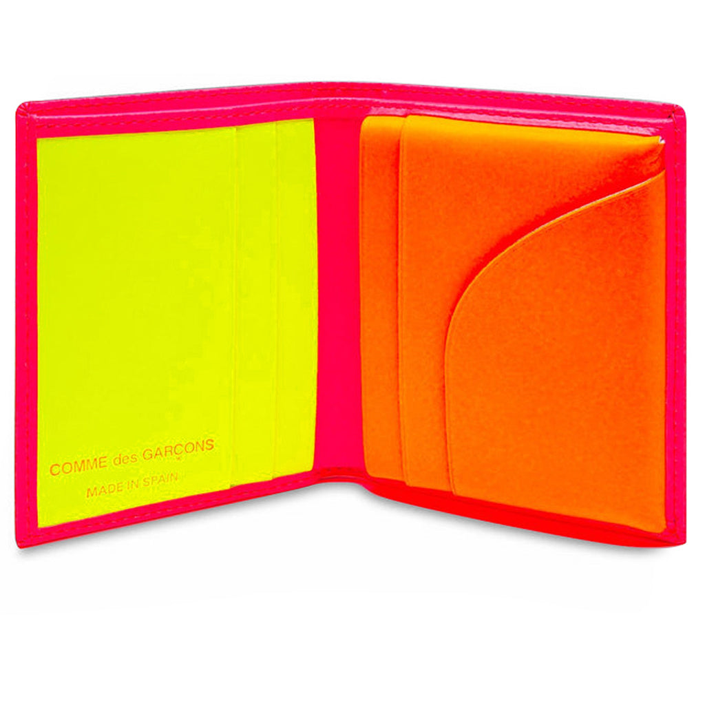 Comme des Garcons Super Fluo Wallet - Pink/Yellow – Feature