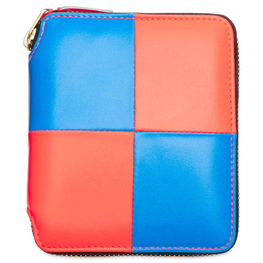 Comme des Garcons SA2100FS Fluo Squares Wallet - Blue/Orange – Feature