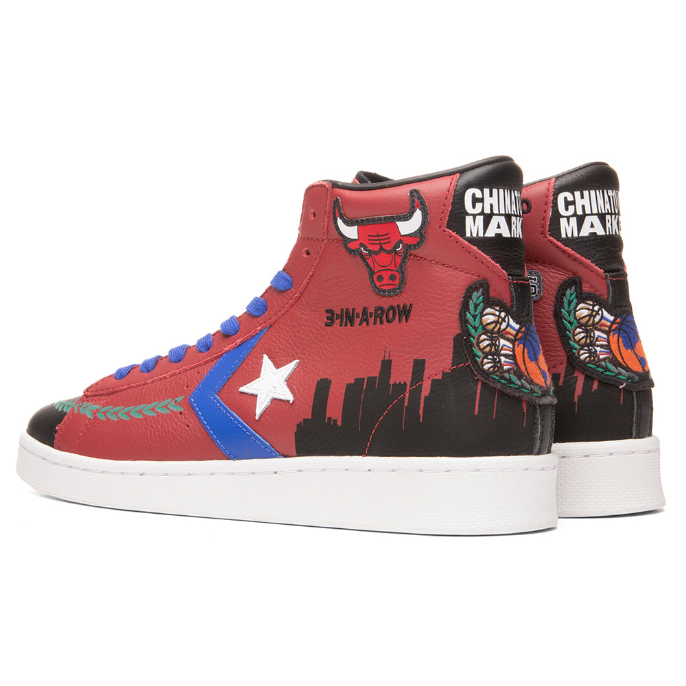 Converse x Chinatown Market Pro Leather Hi - Garnet/Black 