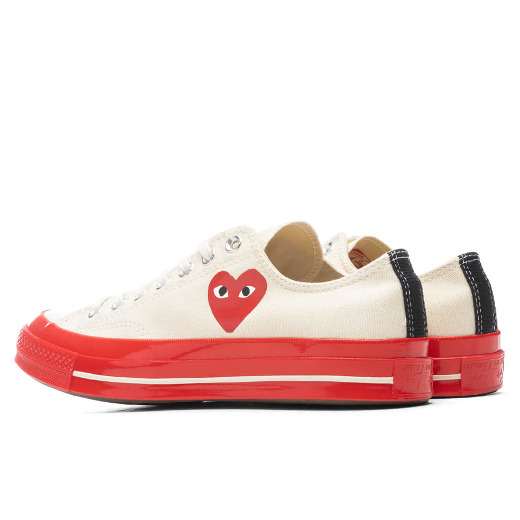 x Comme Des Garcons PLAY All Star Chuck '70 Ox Red Sole - Whi – Feature