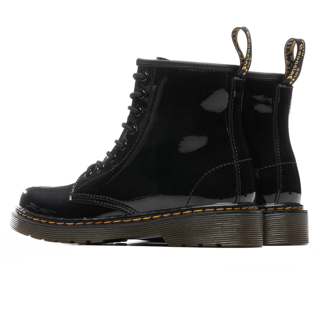Junior 1460 Patent Leather Lace Up Boots - Black â Feature