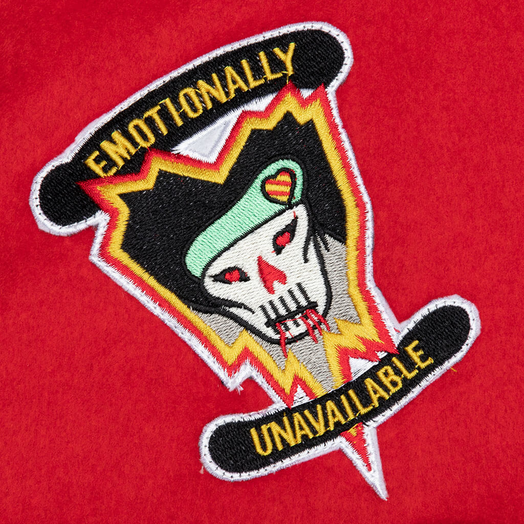 Patches Varsity Jacket - Red â Feature