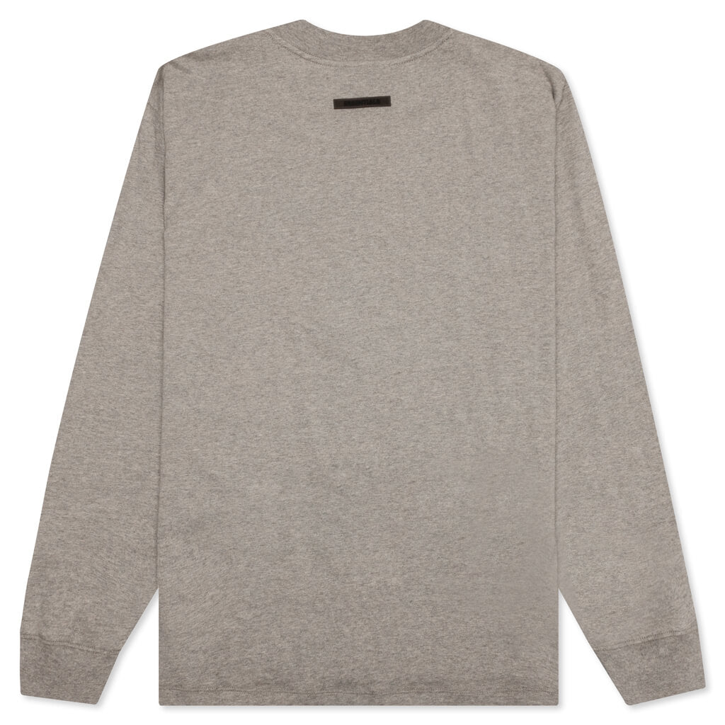 Essentials L/S Tee - Dark Heather Oatmeal – Feature