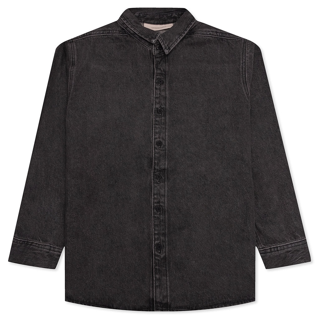 Essentials Kid's L/S Denim Shirt - Black – Feature