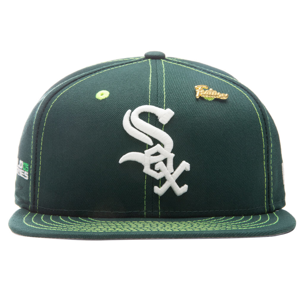 Dark green white sox hat Clearance