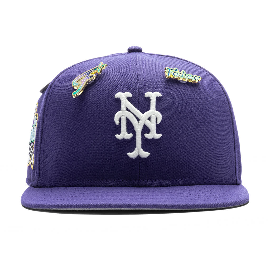 New York Mets (Los Mets) 50th Anniversary New Era 59FIFTY Fitted Hat (Chrome White Black Green Under BRIM) 8