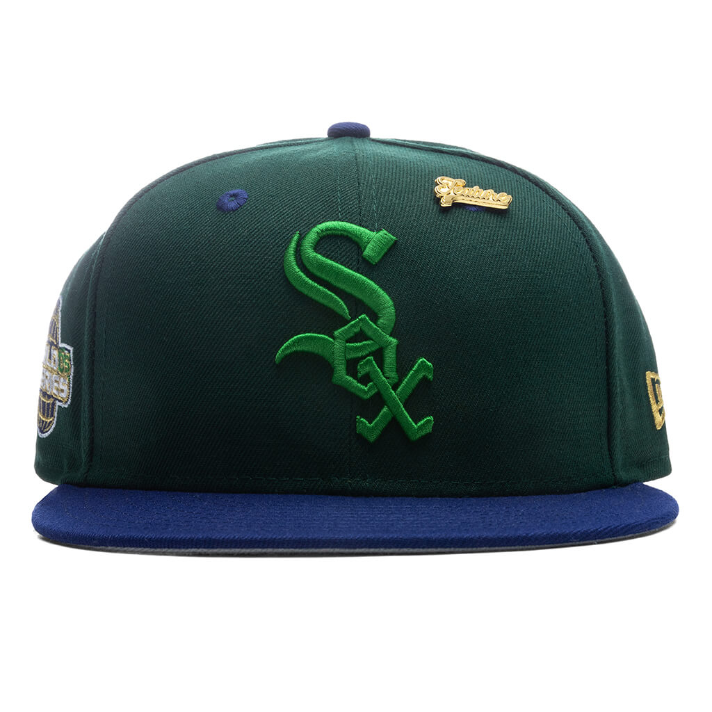 59fifty Fitted Hat White Sox Hat Green Under Brim Chicago White