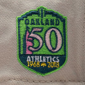 Oakland Athletics 50th Anniversary New Era 59Fifty Fitted Hat (Black Green  Under Brim) in 2023