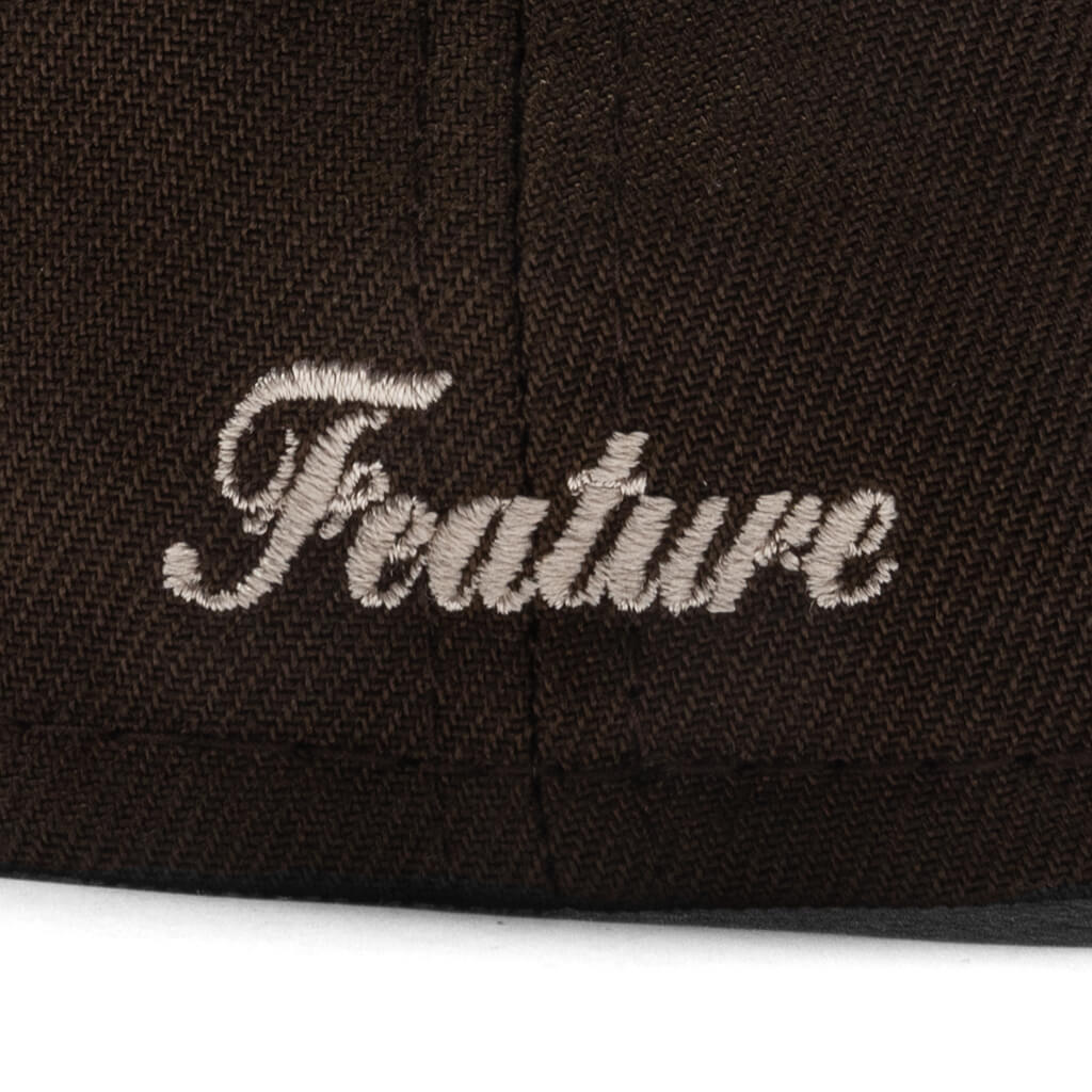 Utah Jazz MONOCHROME XL-LOGO Grey-Black Fitted Hat