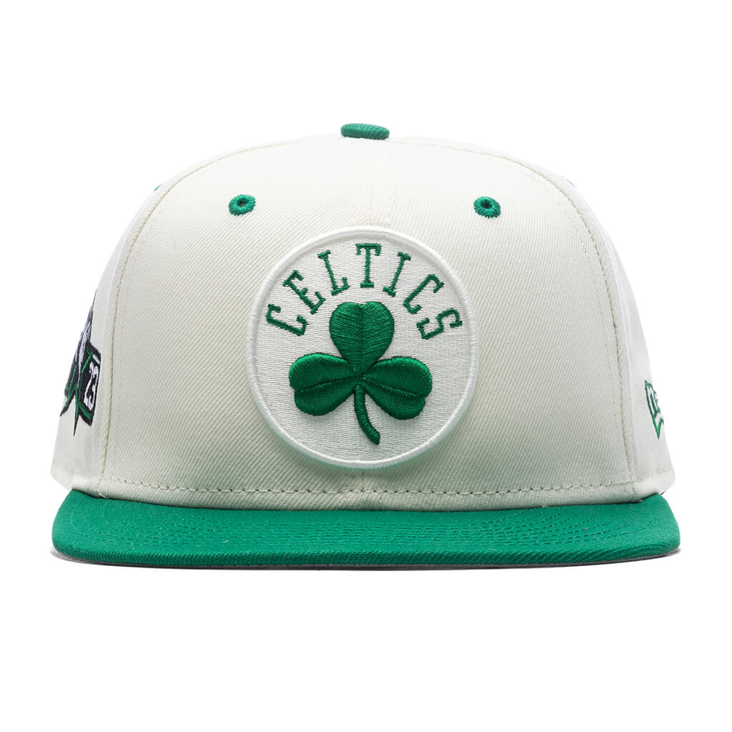 Boston Celtics Mesh Crown 9FIFTY Snapback Hat, Black, NBA by New Era