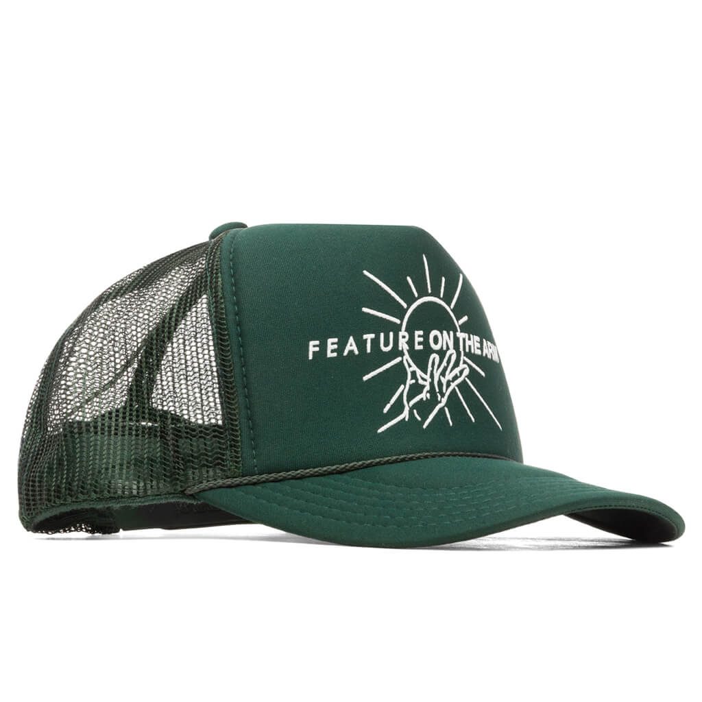 Feature x On The Arm Dual Logo Trucker - Green
