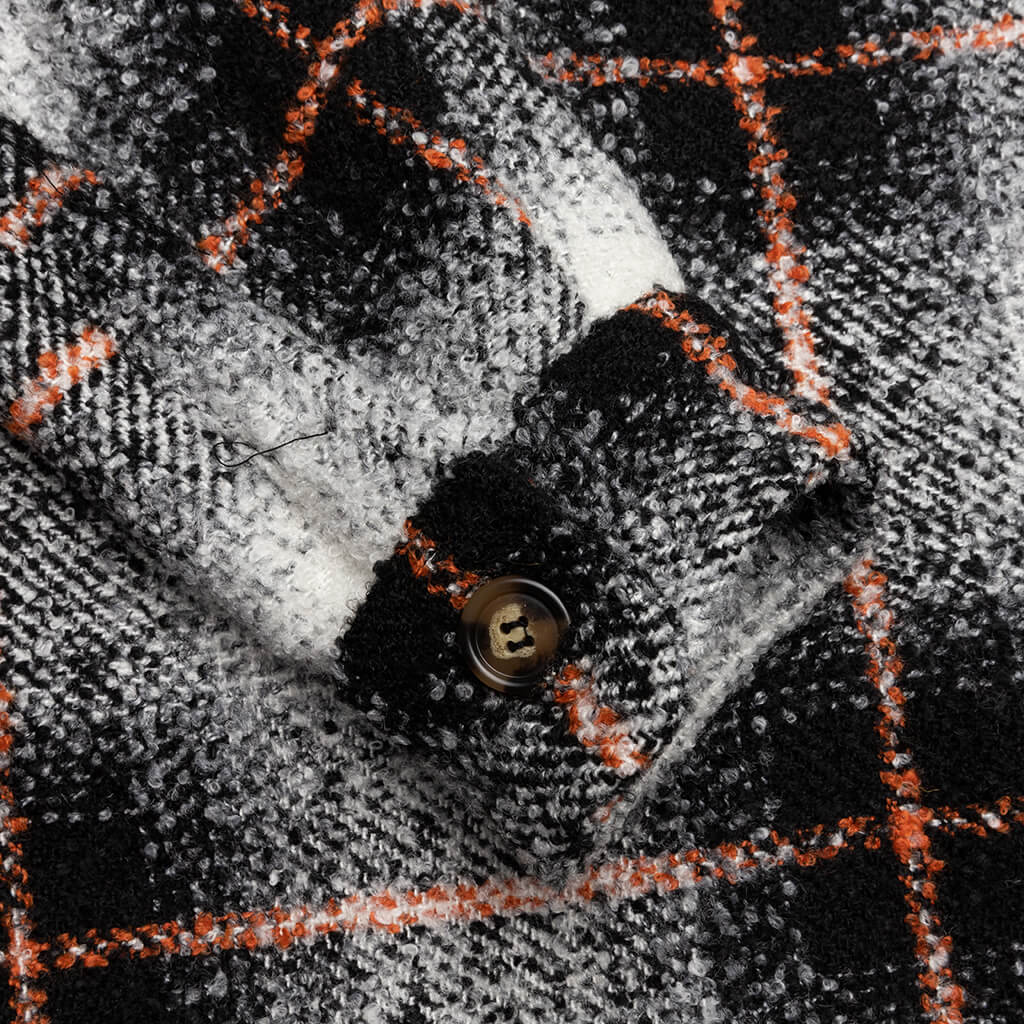 Heavy Oversized Flannel - Black/Orange