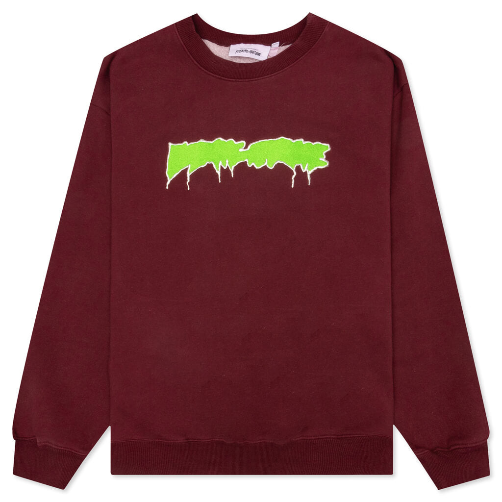 Outline Logo Crewneck - Maroon – Feature