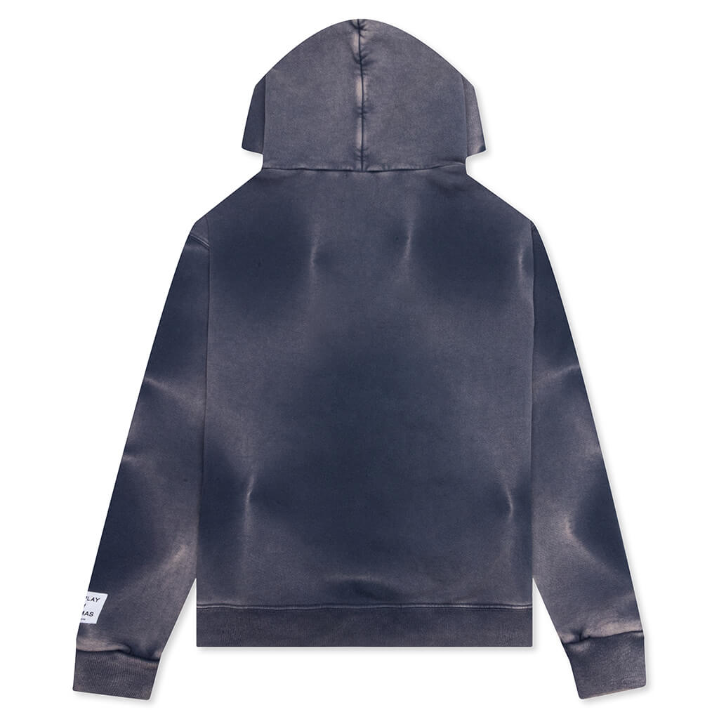 Sun Faded English Zip Hoodie - Navy – Feature