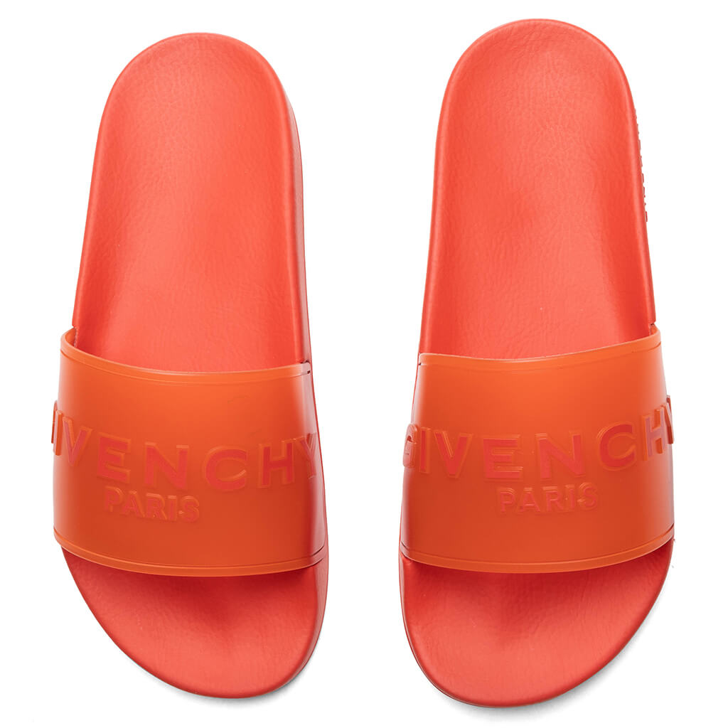 Slide Flat Sandals Dark Orange – Feature - Main Image