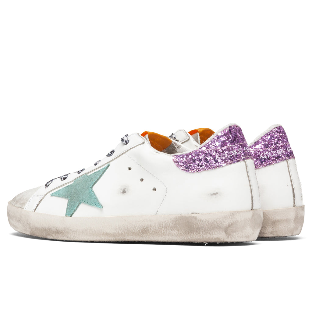 Superstar Golden Goose White Ice Silver Turquoise Golden Goose Mid