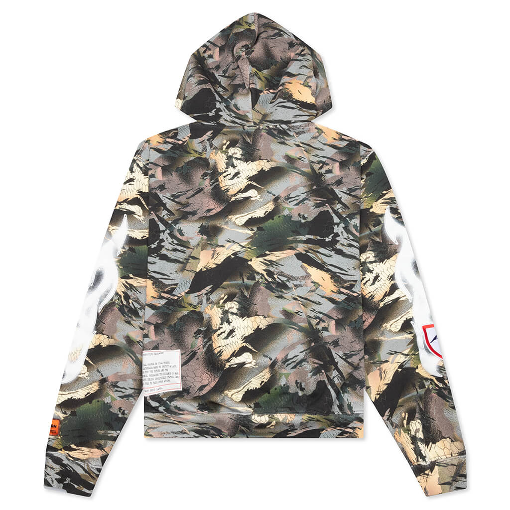 Heron preston camo on sale hoodie