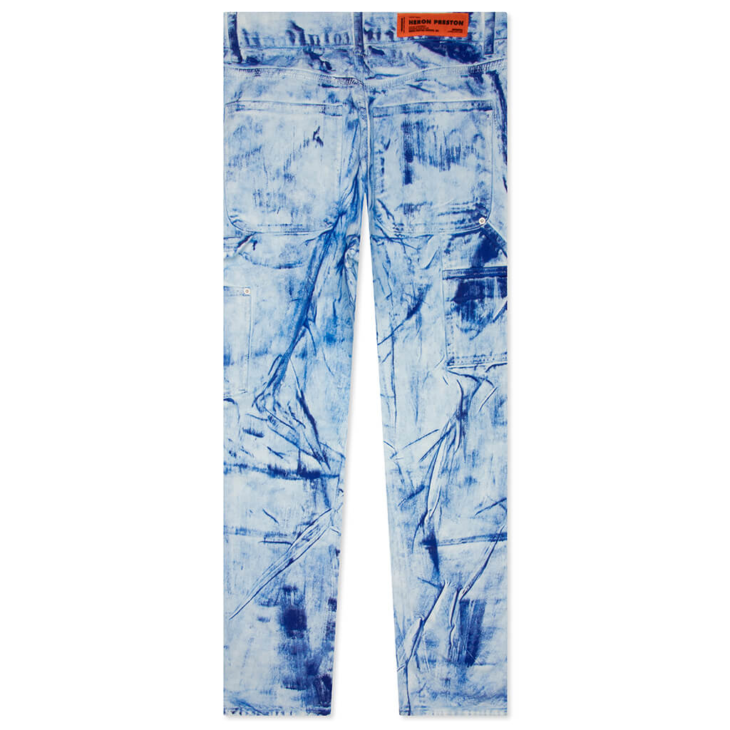 Overdyed Spray Canvas Carpenter Jeans- Blue – Feature