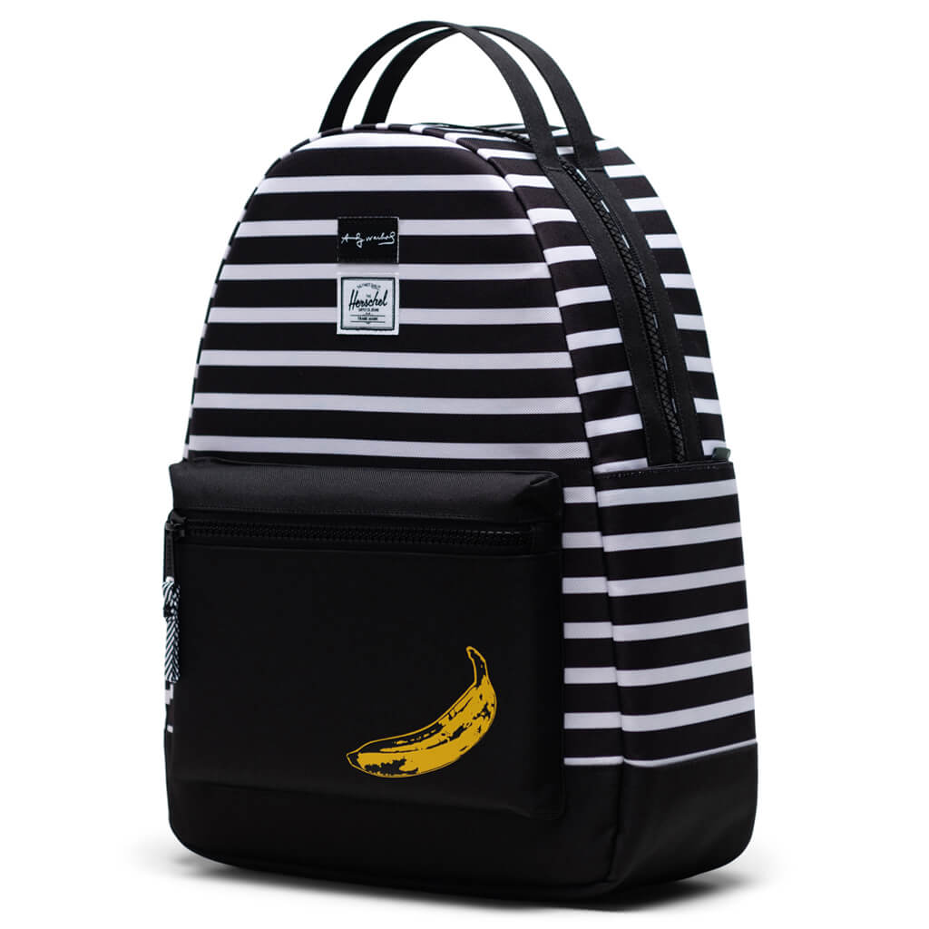 black and white stripe herschel backpacks Eco Nova Mid-Volume Backpack