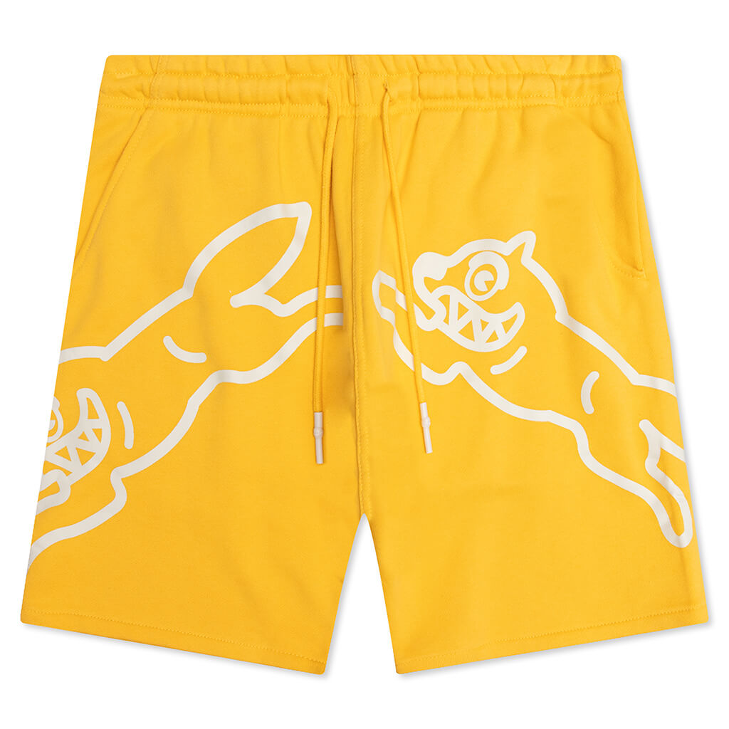 Yellow Running Dog Shorts Cherry Short Yolk Yellow – Feature