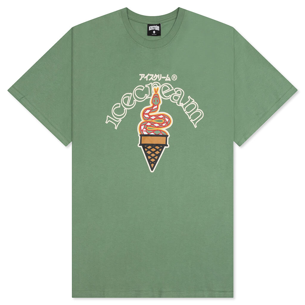 Snakey Cone S/S Tee - Hedge Green