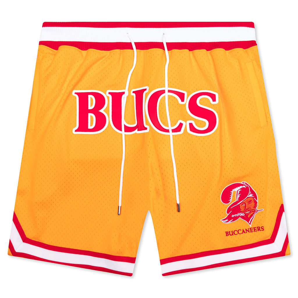 Men's Mitchell & Ness Gold Tampa Bay Buccaneers Just Don Throwback Shorts