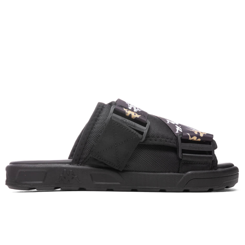 Kappa 222 Banda Mitel Slides 222 Banda Mitel Sandals Black/White