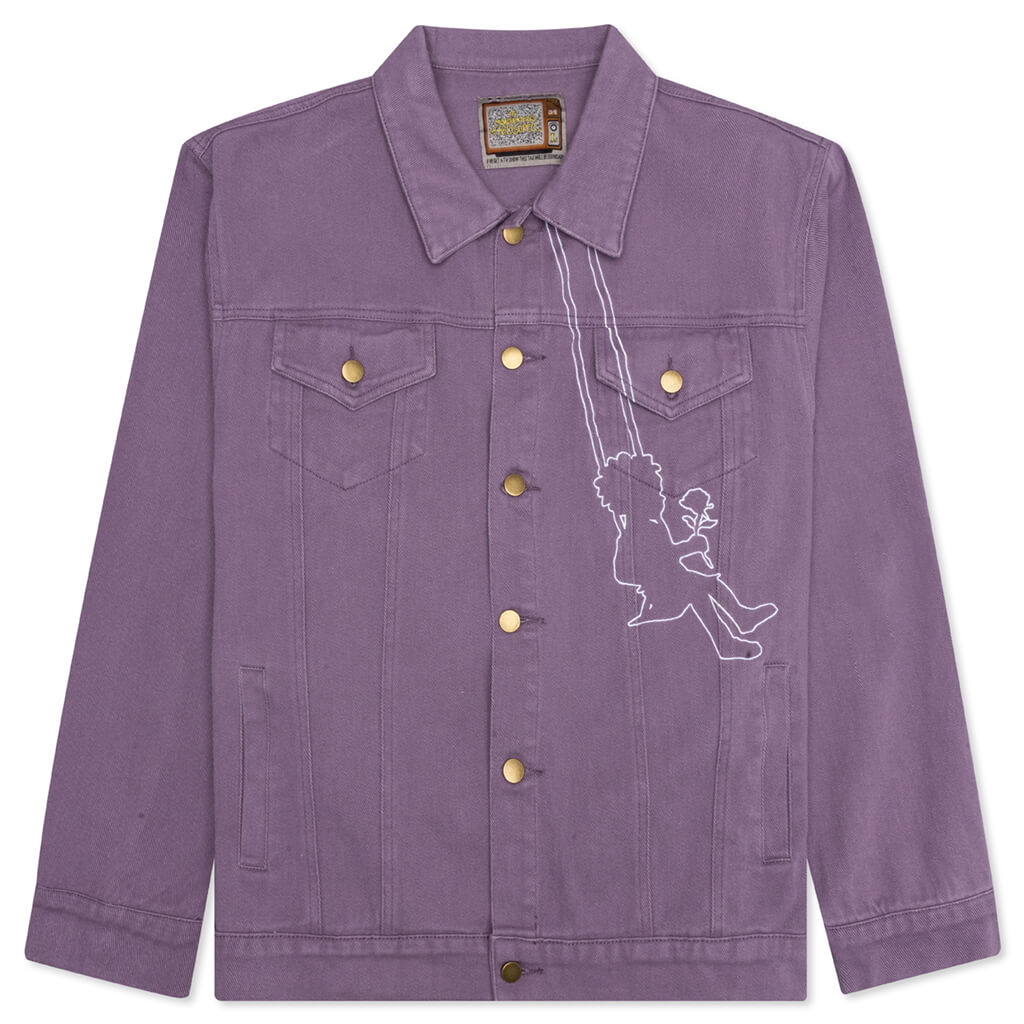 Buy KidSuper Swingset Denim Top Jacket 'Purple' - KSAW22 05 10