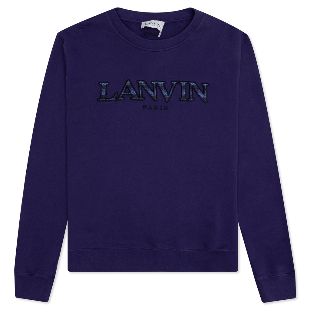 Lanvin Crew-Neck T-Shirt with 'curb' Logo Embroidery White / S