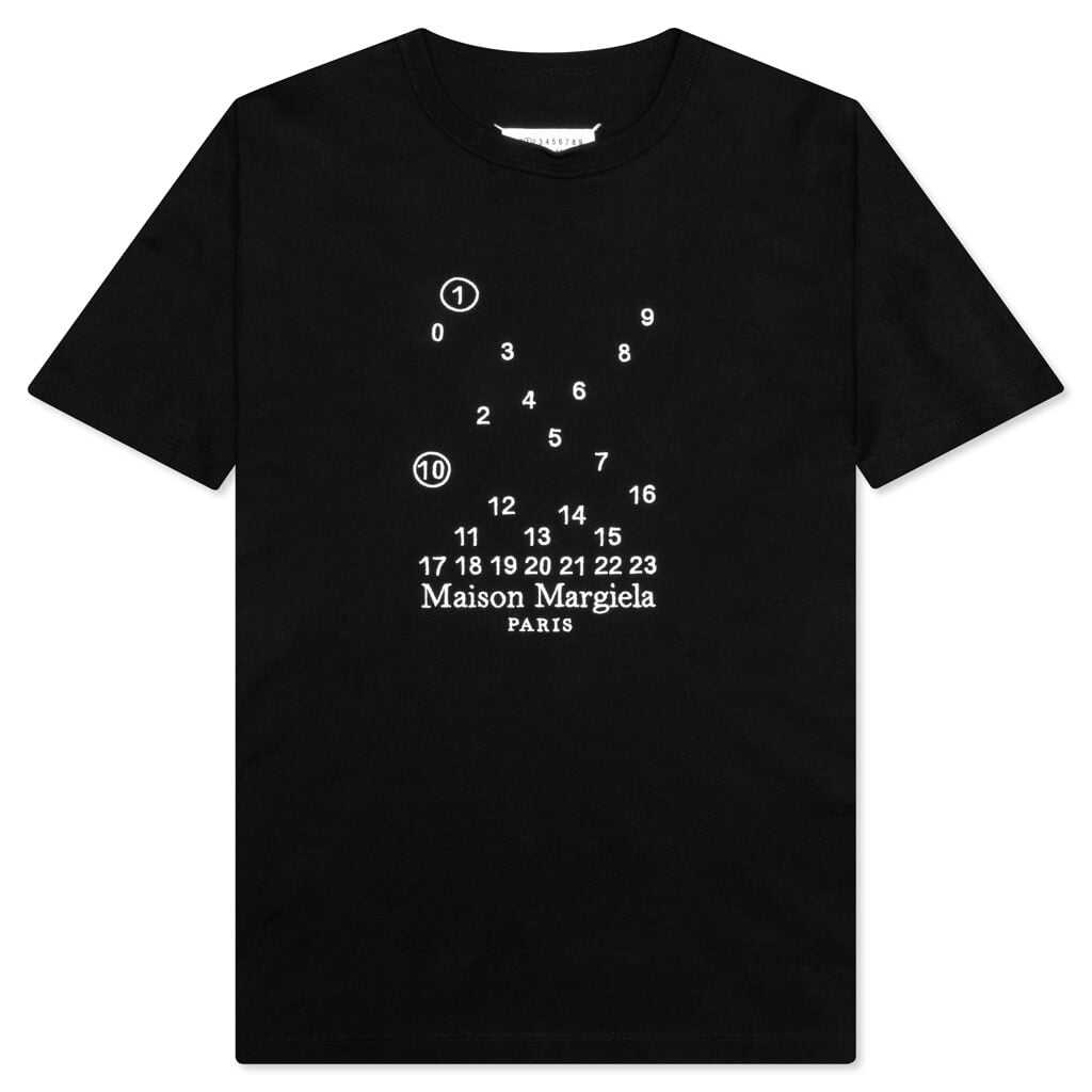 Numeric Logo Mako Cotton T-Shirt - Black – Feature