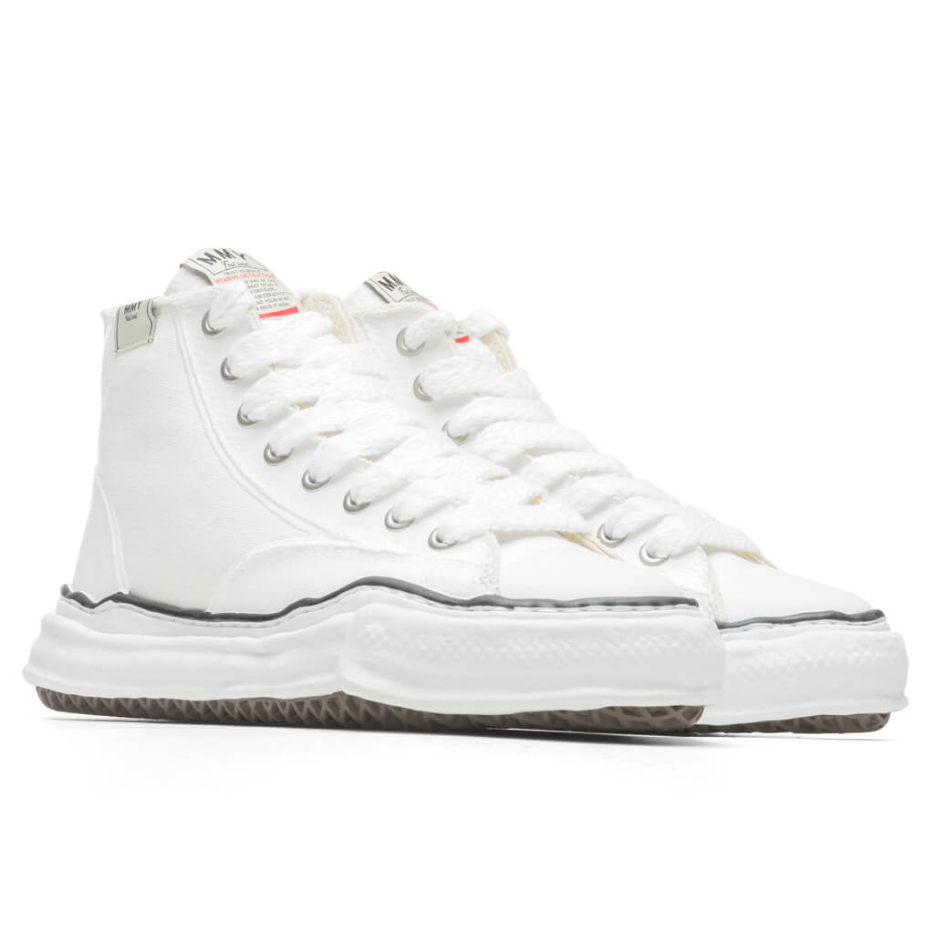 Peterson High OG Sole Rubber Painted Canvas Sneaker - White | MMY
