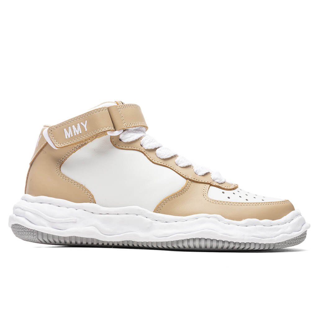 Wayne High OG Sole Leather Sneaker - Beige/White – Feature