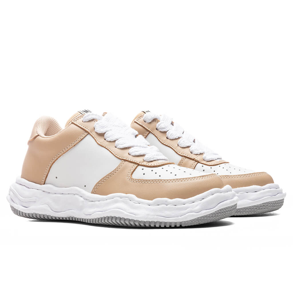 Wayne Low OG Sole Leather Sneaker - Beige/White | MMY – Feature