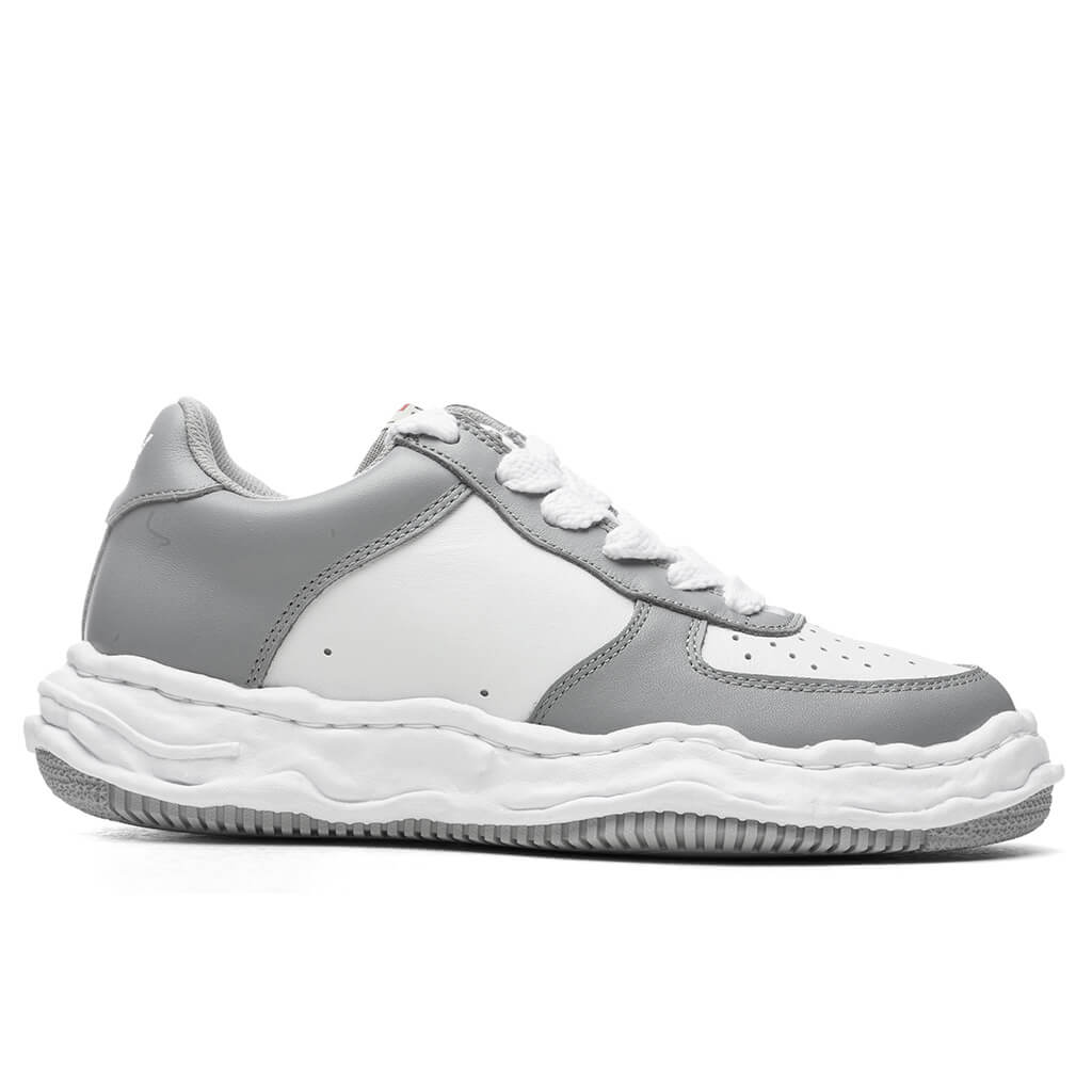 Wayne Low OG Sole Leather Sneaker -Grey/White | Maison MIHARA