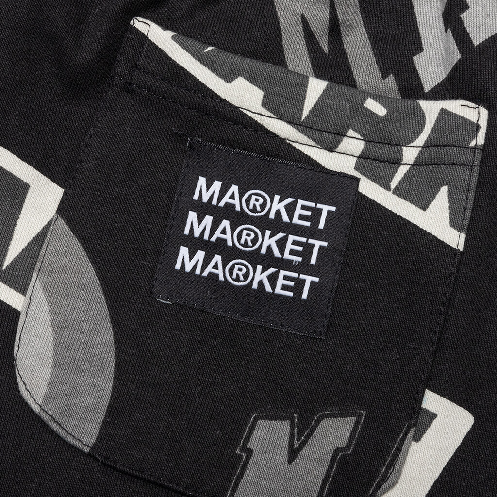 Market Monogram Grayscale Hoodie