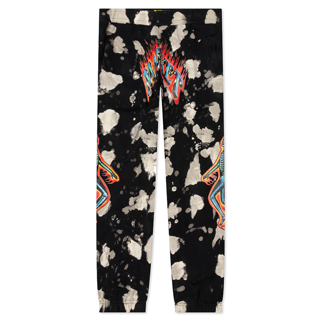 Skelly Digital Dunk Sweatpants - Black Bleach Dye – Feature