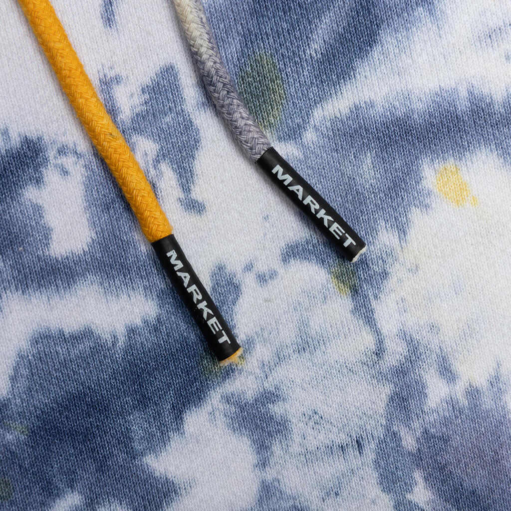 Smiley Sun Dye Hoodie Yellow/Blue – Feature