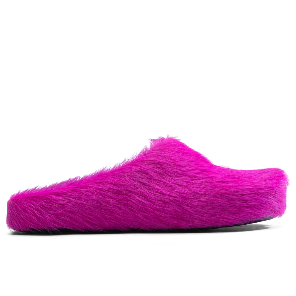 MARNI Fuchsia Pink Calf Hair Fussbett Sabot Loafers Size 46‎ Fuchsia long-hair calfskin Fussbett sabot | Marni main image 2