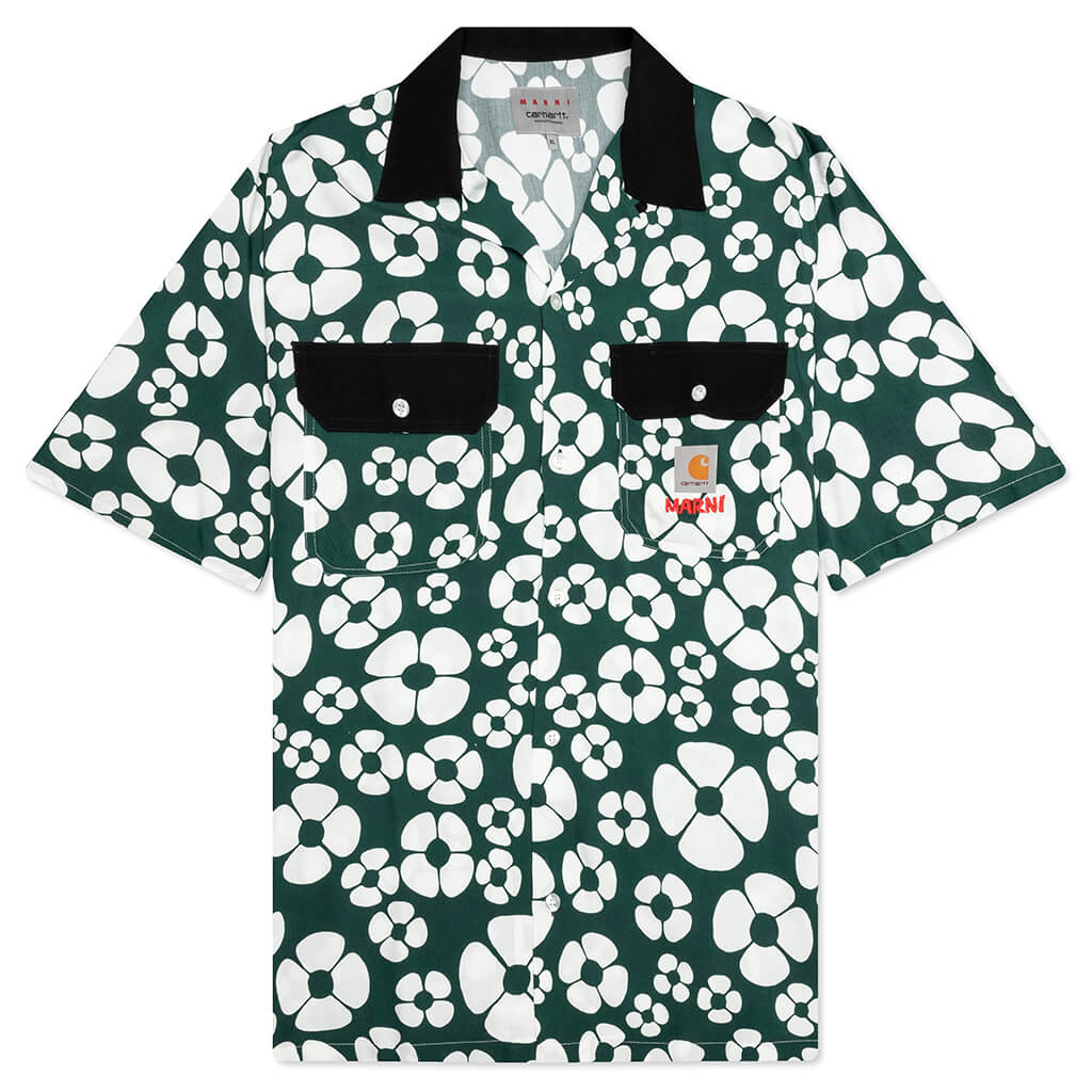 Marni x Carhartt WIP S/S Floral Shirt - Forest/Green