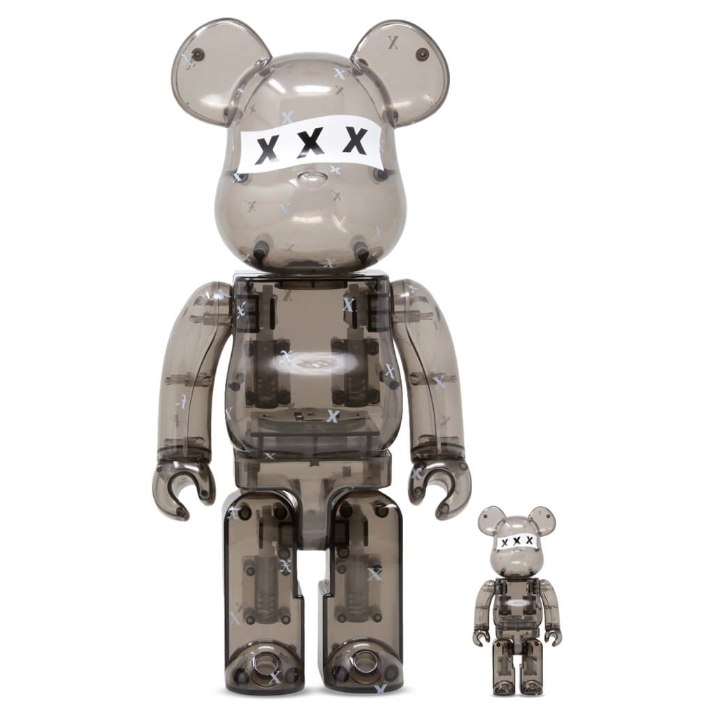 GOD SELECTIONXXX 100％ & 400% BE@RBRICK Set - Black/Clear – Feature