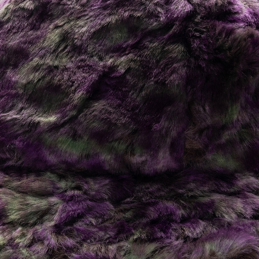 Bermuda Hat Faux Fur / Uneven Printed - Purple